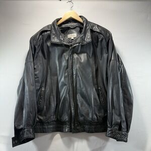 Charles Klein Leather Mens Jacket Size 1X